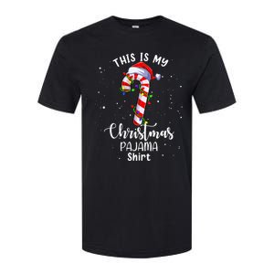 This Is My Christmas Pajama Candy Cane Boy Girl Softstyle CVC T-Shirt