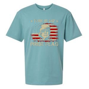 This Is My Pride Flag Trump 2024 American Flag 4th Of July Sueded Cloud Jersey T-Shirt