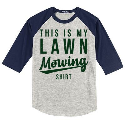 This Is My Lawn Mowing Shirt Kids Colorblock Raglan Jersey