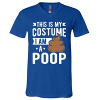 This Is My Costume I Am A Poop Halloween Poop Gift V-Neck T-Shirt