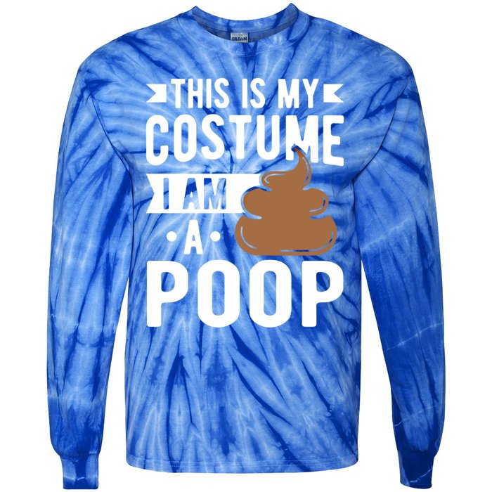 This Is My Costume I Am A Poop Halloween Poop Gift Tie-Dye Long Sleeve Shirt