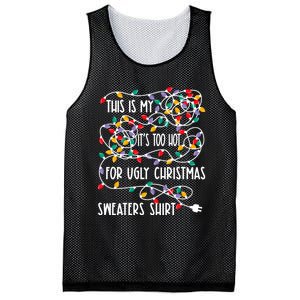 This Is My ItS Too Hot For Ugly Christmas Mesh Reversible Basketball Jersey Tank