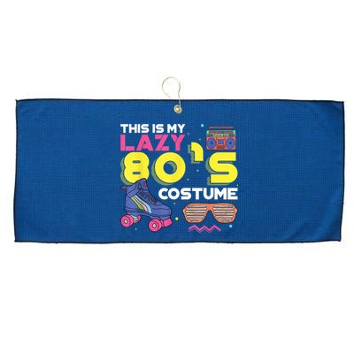 This Is My Lazy 80s Costume Funny Eighties Generation 80s Shirt Large Microfiber Waffle Golf Towel