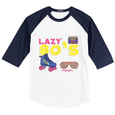 This Is My Lazy 80s Costume Funny Eighties Generation 80s Shirt Baseball Sleeve Shirt