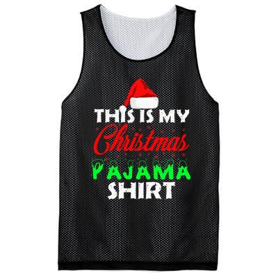 This is My Christmas Pajama Family Gift Set Mesh Reversible Basketball Jersey Tank