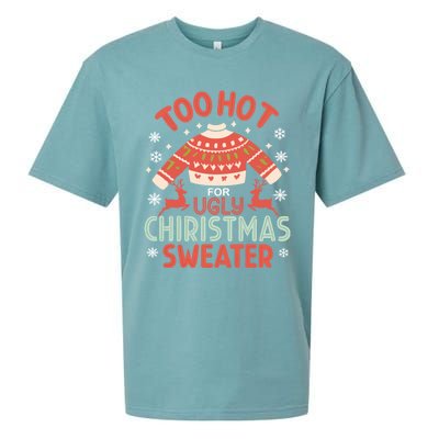 This Is My ItS Too Hot For Ugly Christmas Sueded Cloud Jersey T-Shirt