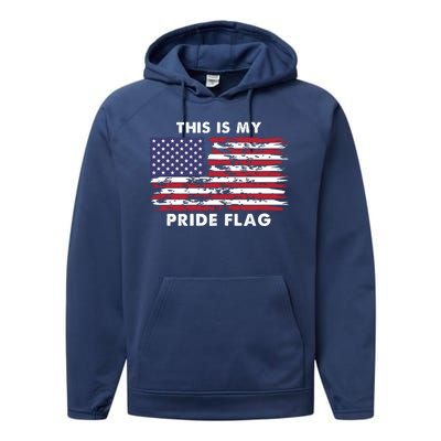 This Is My Pride Flag USA Vintage Performance Fleece Hoodie