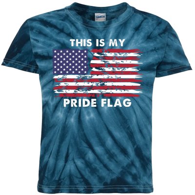 This Is My Pride Flag USA Vintage Kids Tie-Dye T-Shirt