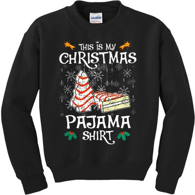 This Is My Christmas Pajama Funny Christmas Cake Kids Sweatshirt