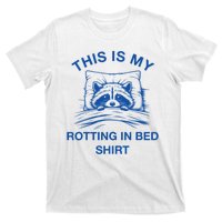 This Is My Rotting In Bed Funny Raccoon Meme Sarcastic T-Shirt