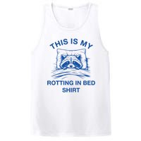 This Is My Rotting In Bed Funny Raccoon Meme Sarcastic PosiCharge Competitor Tank