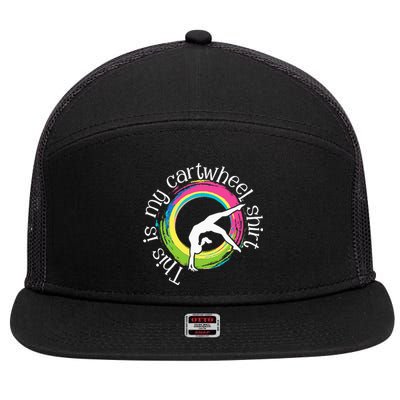 This Is My Cartwheel Gymnast Acrobatics Gymnastics 7 Panel Mesh Trucker Snapback Hat