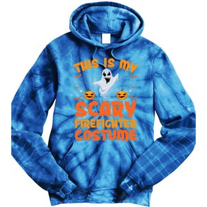 This Is My Scary Firefighter Costume Halloween Gift Tie Dye Hoodie