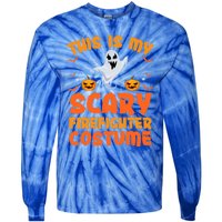 This Is My Scary Firefighter Costume Halloween Gift Tie-Dye Long Sleeve Shirt