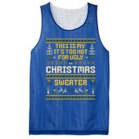 This Is My ItS Too Hot For Ugly Christmas Cute Gift Mesh Reversible Basketball Jersey Tank