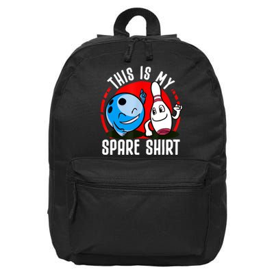 This Is My Spare Bowling Alley Gutter Pins Bowling 16 in Basic Backpack