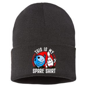 This Is My Spare Bowling Alley Gutter Pins Bowling Sustainable Knit Beanie