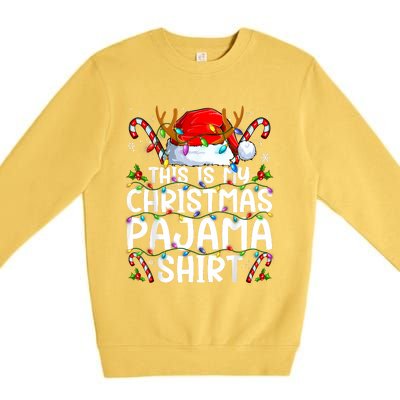 This Is My Christmas Pajama Funny Xmas Pjs Premium Crewneck Sweatshirt