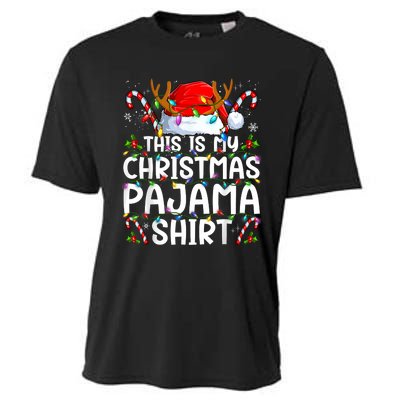 This Is My Christmas Pajama Funny Xmas Pjs Cooling Performance Crew T-Shirt