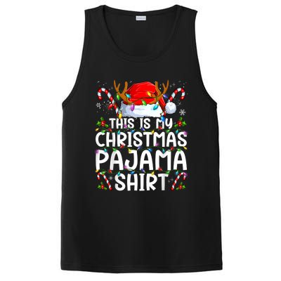 This Is My Christmas Pajama Funny Xmas Pjs PosiCharge Competitor Tank