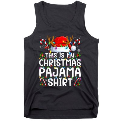 This Is My Christmas Pajama Funny Xmas Pjs Tank Top