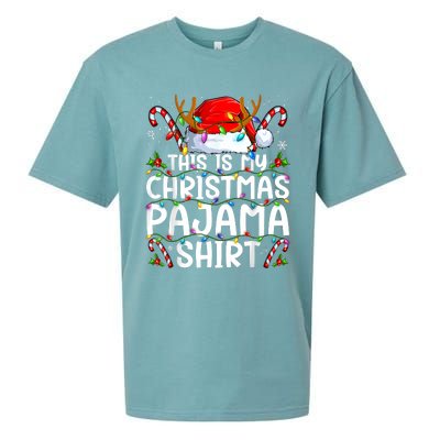 This Is My Christmas Pajama Funny Xmas Pjs Sueded Cloud Jersey T-Shirt