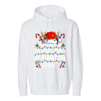 This Is My Christmas Pajama Funny Xmas Pjs Garment-Dyed Fleece Hoodie