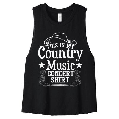 This Is My Country Music Concert Women's Racerback Cropped Tank