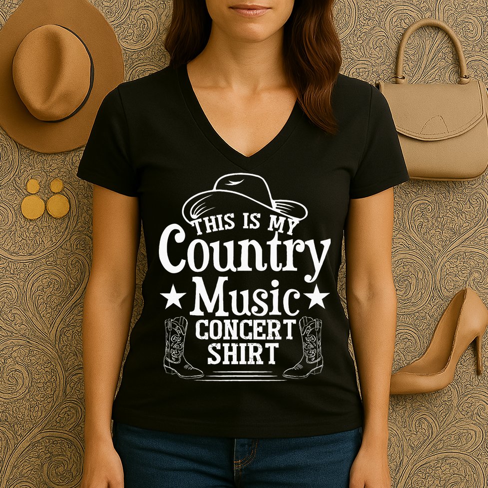 This Is My Country Music Concert Women's V-Neck T-Shirt