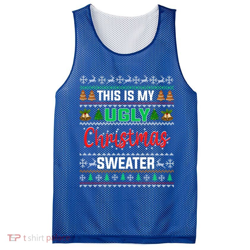 This Is My ItS Too Hot For Ugly Christmas Mesh Reversible Basketball Jersey Tank