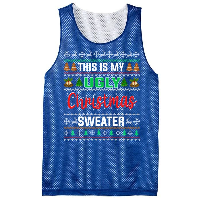 This Is My ItS Too Hot For Ugly Christmas Mesh Reversible Basketball Jersey Tank