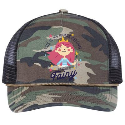 This Is My Human Costume I'm Really A Fairy Cute Halloween Retro Rope Trucker Hat Cap