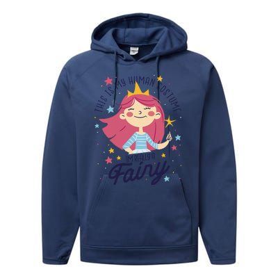 This Is My Human Costume I'm Really A Fairy Cute Halloween Performance Fleece Hoodie