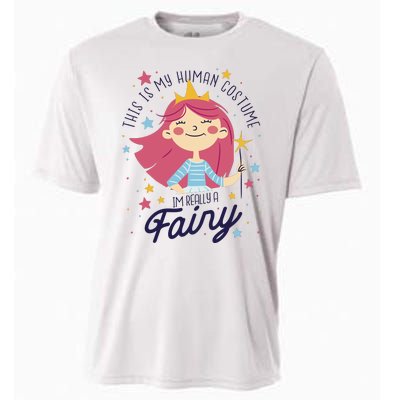 This Is My Human Costume I'm Really A Fairy Cute Halloween Cooling Performance Crew T-Shirt