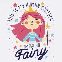 This Is My Human Costume I'm Really A Fairy Cute Halloween Cooling Performance Crew T-Shirt