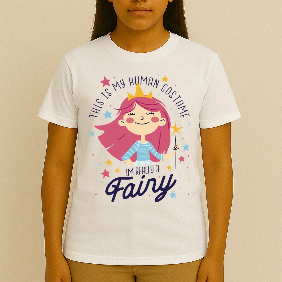 This Is My Human Costume I'm Really A Fairy Cute Halloween T-Shirt