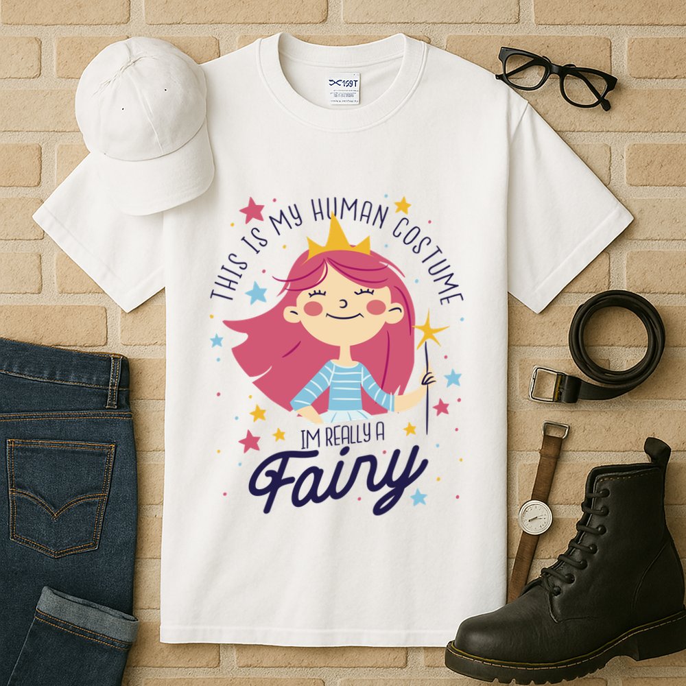 This Is My Human Costume I'm Really A Fairy Cute Halloween Tall T-Shirt