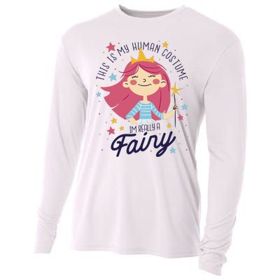 This Is My Human Costume I'm Really A Fairy Cute Halloween Cooling Performance Long Sleeve Crew