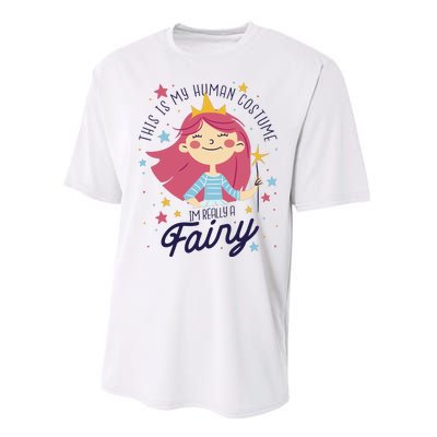 This Is My Human Costume I'm Really A Fairy Cute Halloween Performance Sprint T-Shirt