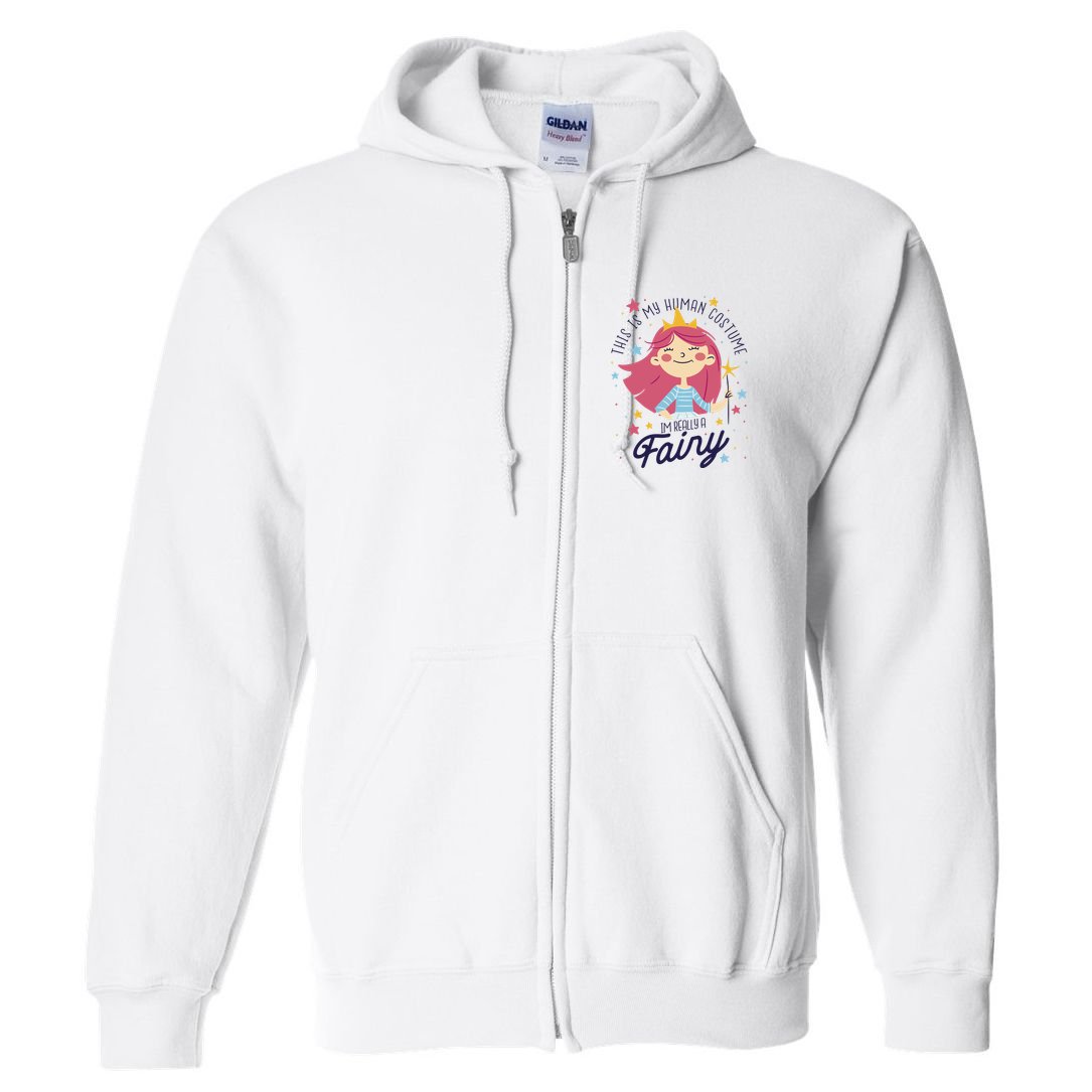 This Is My Human Costume I'm Really A Fairy Cute Halloween Full Zip Hoodie