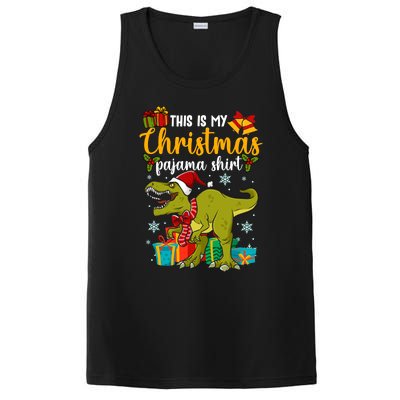 This Is My Christmas Pajamagift Dinosaur With Xmas Hat Gift PosiCharge Competitor Tank