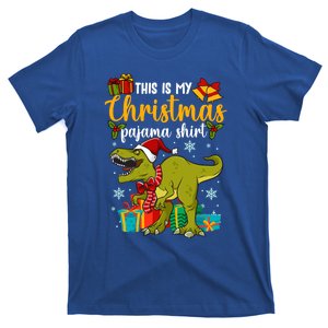 This Is My Christmas Pajamagift Dinosaur With Xmas Hat Gift T-Shirt