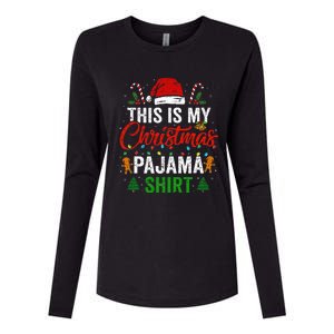 This Is My Christmas Pajama Funny Xmas PJs Womens Cotton Relaxed Long Sleeve T-Shirt