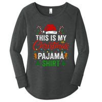 This Is My Christmas Pajama Funny Xmas PJs Women's Perfect Tri Tunic Long Sleeve Shirt