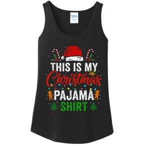 This Is My Christmas Pajama Funny Xmas PJs Ladies Essential Tank