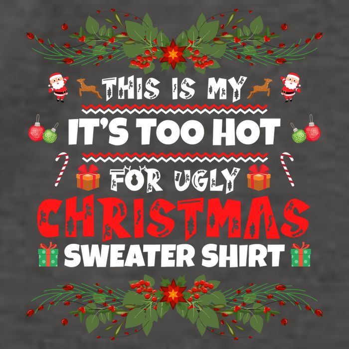 This Is My It's Too Hot For Ugly Christmas Sweater Vector Backpack