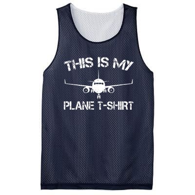 This Is My Plane Airplane Pilot Gifts Mesh Reversible Basketball Jersey Tank