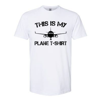 This Is My Plane Airplane Pilot Gifts Softstyle® CVC T-Shirt