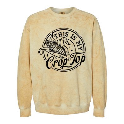 This Is My Crop Top Corn Lover Funny Farmer Farming Colorblast Crewneck Sweatshirt