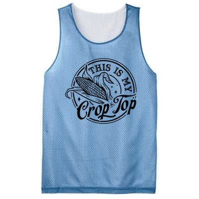 This Is My Crop Top Corn Lover Funny Farmer Farming Mesh Reversible Basketball Jersey Tank